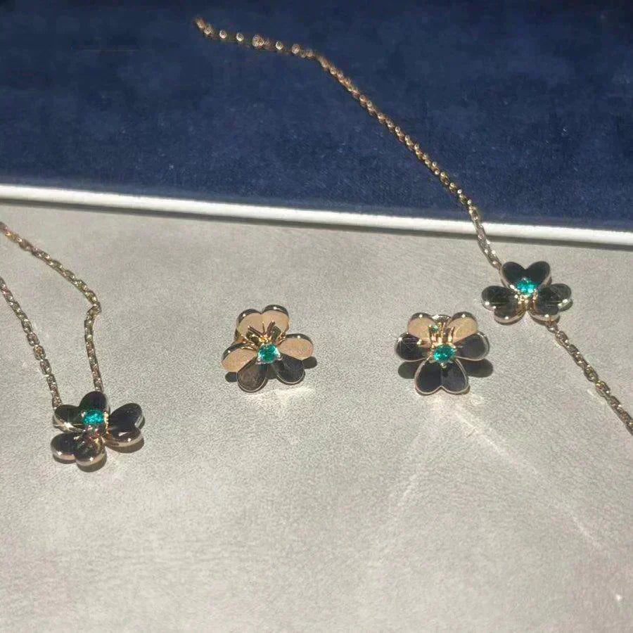 ¡®Moco¡¯FRIVOLE FLOWER MALACHITE EARRINGS