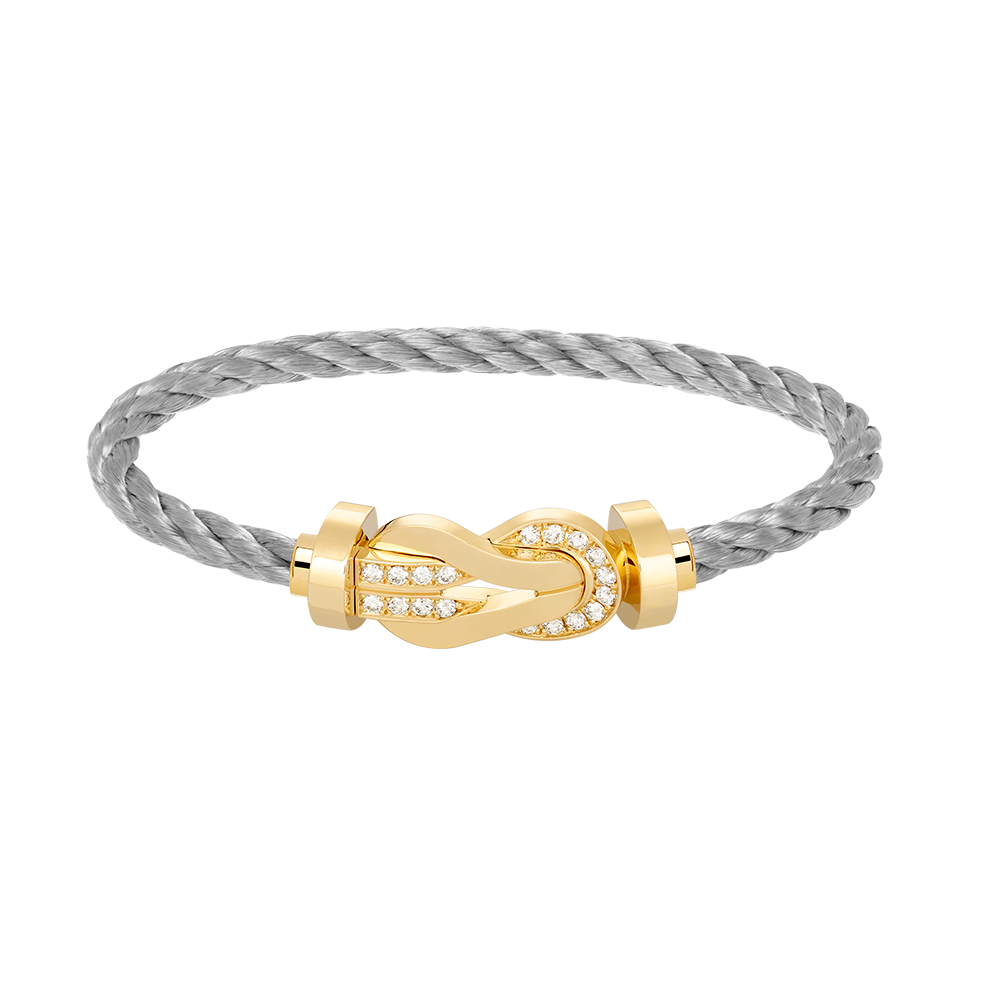 [moco jewelrys]CHANCE LARGE 8 FIGURE BUCKLE HALF DIAMOND BRACELET GOLD