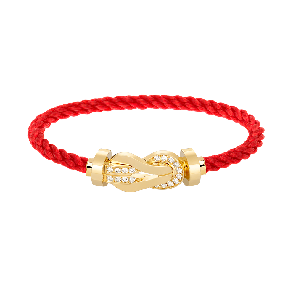 [moco jewelrys]CHANCE LARGE 8 FIGURE BUCKLE HALF DIAMOND BRACELET GOLD