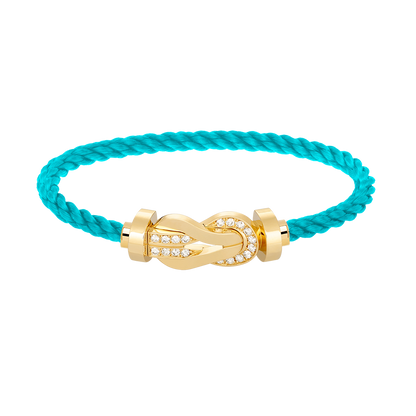 [moco jewelrys]CHANCE LARGE 8 FIGURE BUCKLE HALF DIAMOND BRACELET GOLD