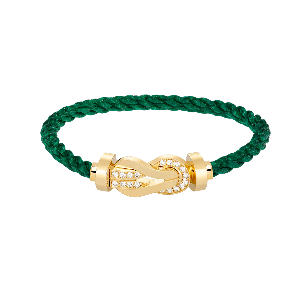 [moco jewelrys]CHANCE LARGE 8 FIGURE BUCKLE HALF DIAMOND BRACELET GOLD