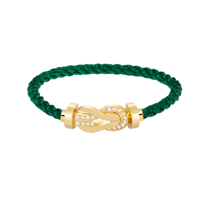 [moco jewelrys]CHANCE LARGE 8 FIGURE BUCKLE HALF DIAMOND BRACELET GOLD