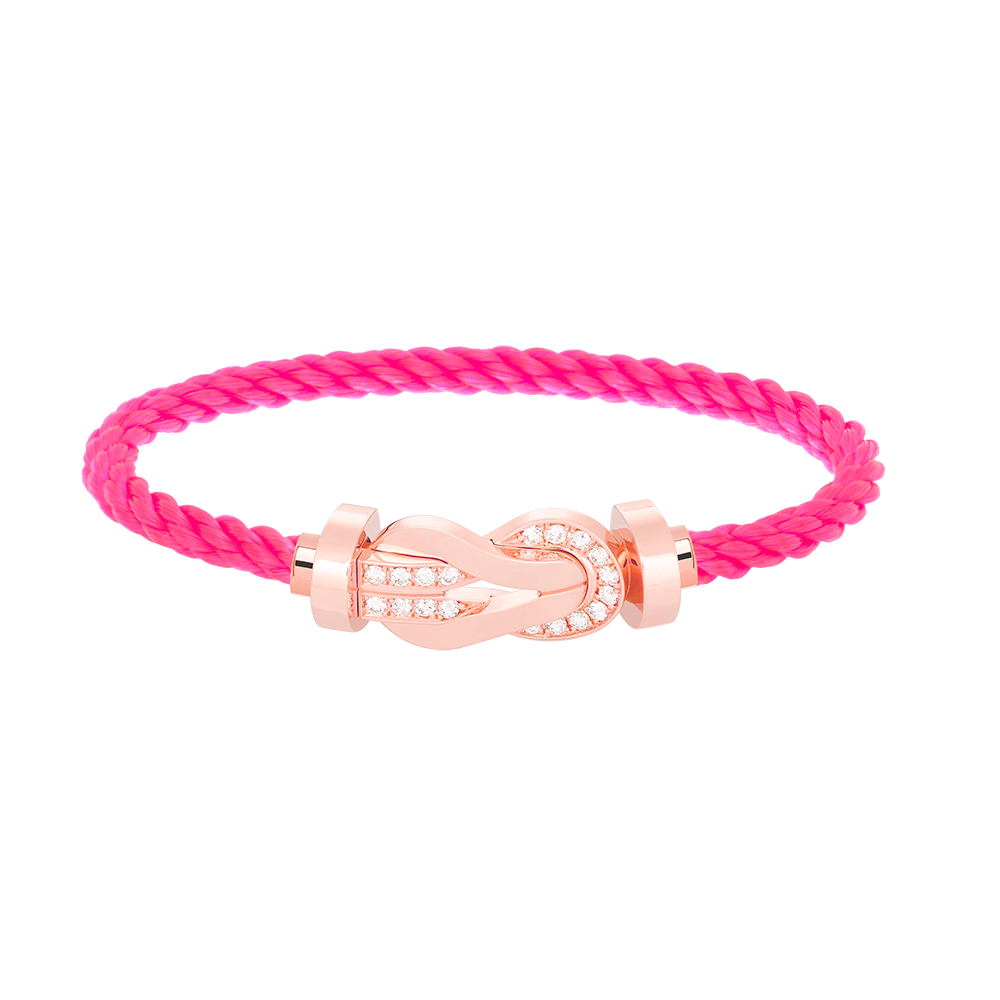 [moco jewelrys]CHANCE LARGE 8 FIGURE BUCKLE HALF DIAMOND BRACELET ROSE GOLD