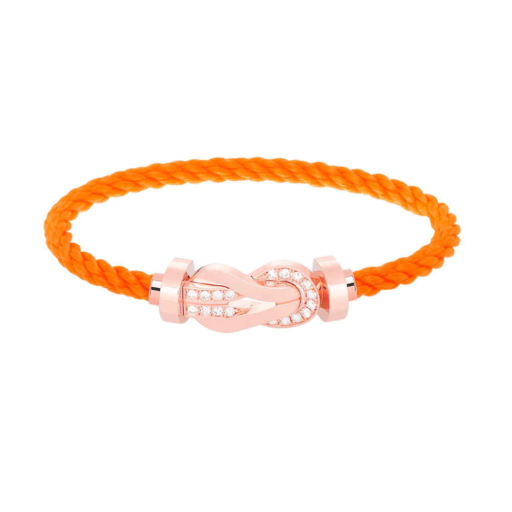 [moco jewelrys]CHANCE LARGE 8 FIGURE BUCKLE HALF DIAMOND BRACELET ROSE GOLD