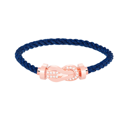 [moco jewelrys]CHANCE LARGE 8 FIGURE BUCKLE HALF DIAMOND BRACELET ROSE GOLD