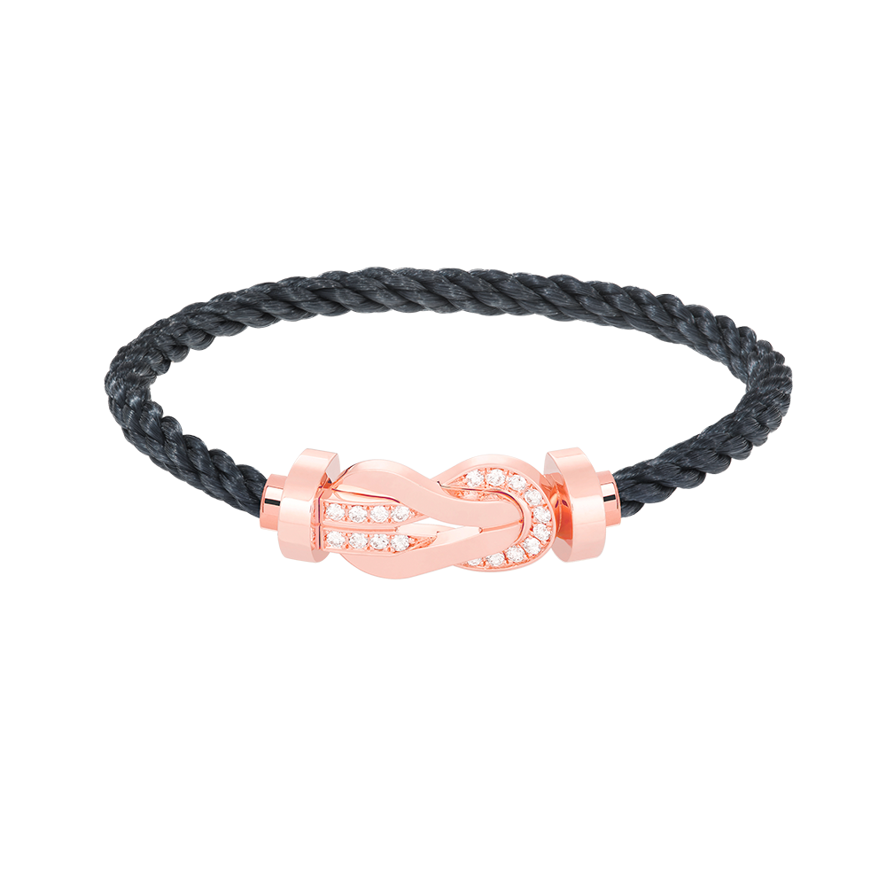 [moco jewelrys]CHANCE LARGE 8 FIGURE BUCKLE HALF DIAMOND BRACELET ROSE GOLD