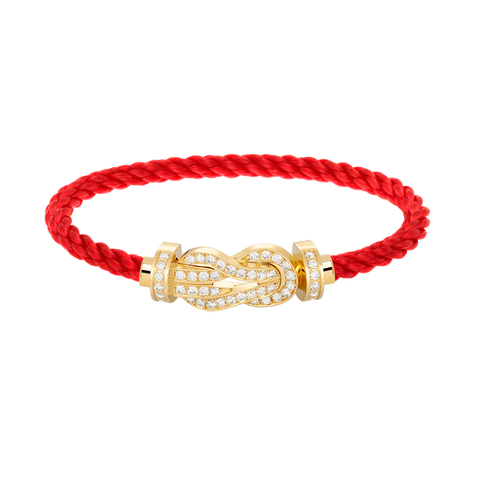 [moco jewelrys]CHANCE LARGE 8 FIGURE BUCKLE FULLDIAMOND BRACELET GOLD