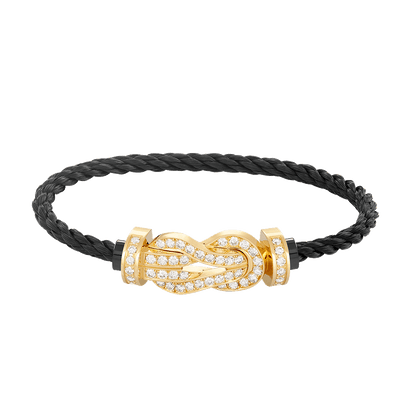 [moco jewelrys]CHANCE LARGE 8 FIGURE BUCKLE FULLDIAMOND BRACELET GOLD