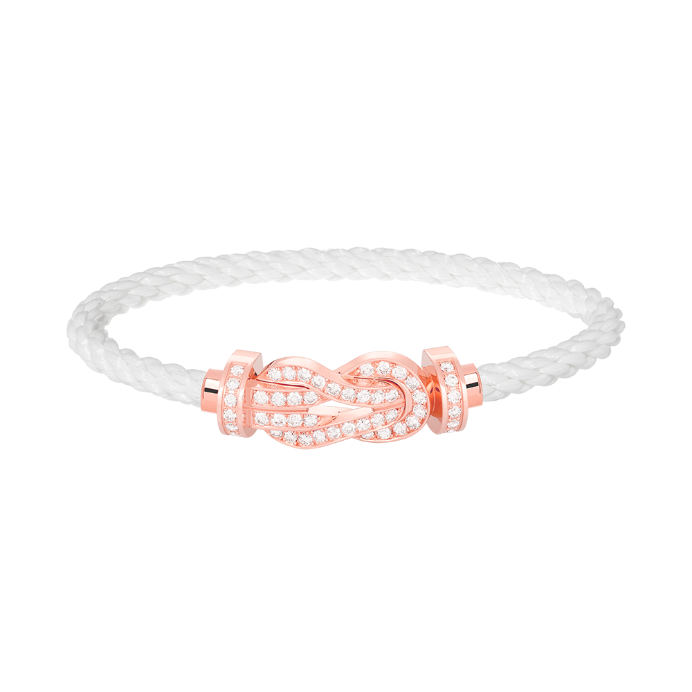[moco jewelrys]CHANCE LARGE 8 FIGURE BUCKLE FULL DIAMOND BRACELET ROSE GOLD