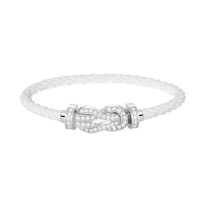 [moco jewelrys]CHANCE LARGE 8 FIGURE BUCKLE FULL DIAMOND BRACELET SILVER