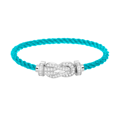 [moco jewelrys]CHANCE LARGE 8 FIGURE BUCKLE FULL DIAMOND BRACELET SILVER
