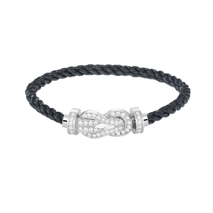 [moco jewelrys]CHANCE LARGE 8 FIGURE BUCKLE FULL DIAMOND BRACELET SILVER