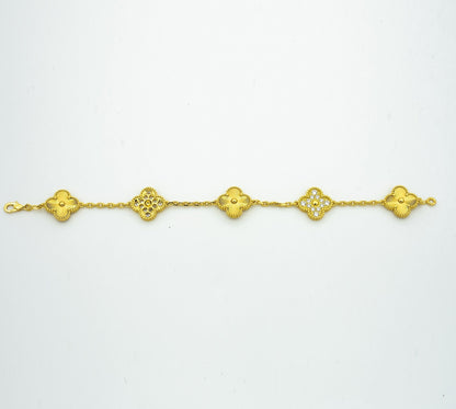 [Moco jewelrys] CLOVER 5 MOTIF LASER BRACELET COLLECTION