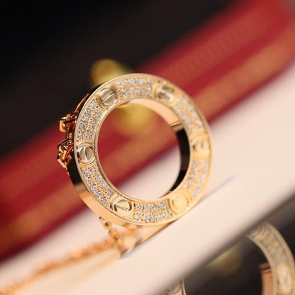 [moco jewelrys]LOVE NECKLACE ADJUSTABLE ROSE GOLD