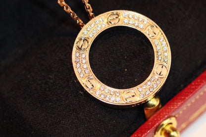 [moco jewelrys]LOVE NECKLACE ADJUSTABLE ROSE GOLD