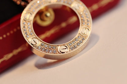 [moco jewelrys]LOVE NECKLACE ADJUSTABLE ROSE GOLD