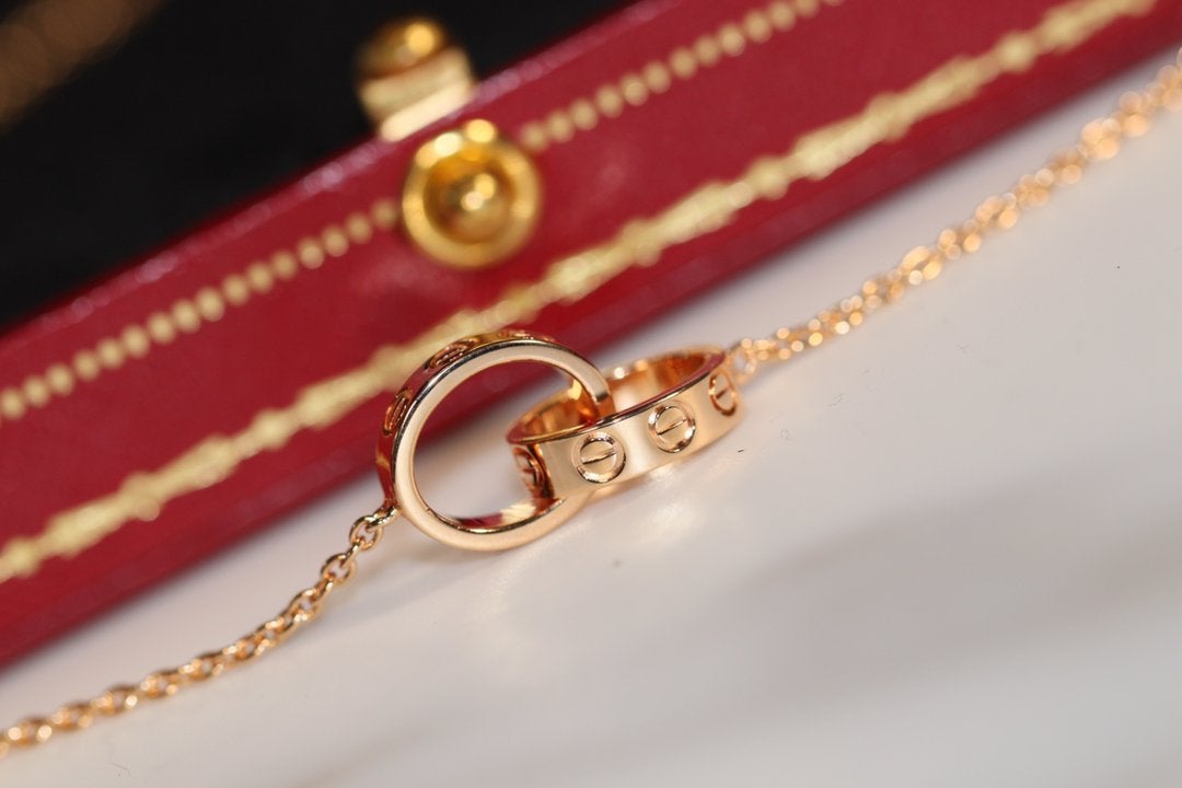 [moco jewelrys]LOVE NECKLACE PINK GOLD AND SILVER