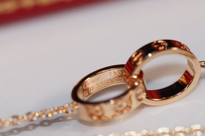 [moco jewelrys]LOVE NECKLACE PINK GOLD AND SILVER