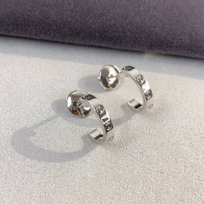 [moco jewelrys]LOVE EARRINGS 2.65MM SILVER