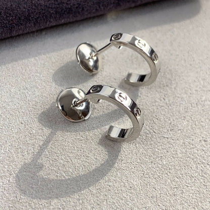 [moco jewelrys]LOVE EARRINGS 2.65MM SILVER