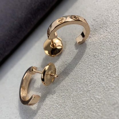 [moco jewelrys]LOVE EARRINGS 2.65MM PINK GOLD