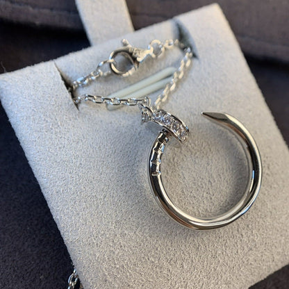 [moco jewelrys]JUSTE NECKLACE SILVER DIAMONDS