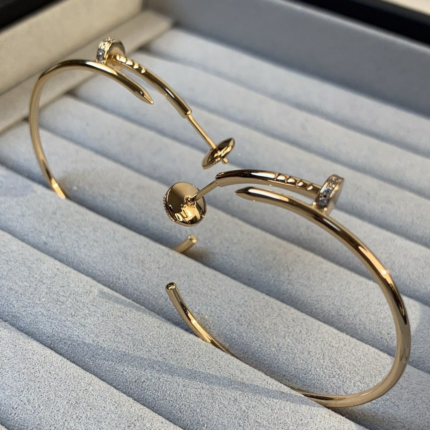 [moco jewelrys]JUSTE EARRINGS GOLD DIAMONDS 1.8MM
