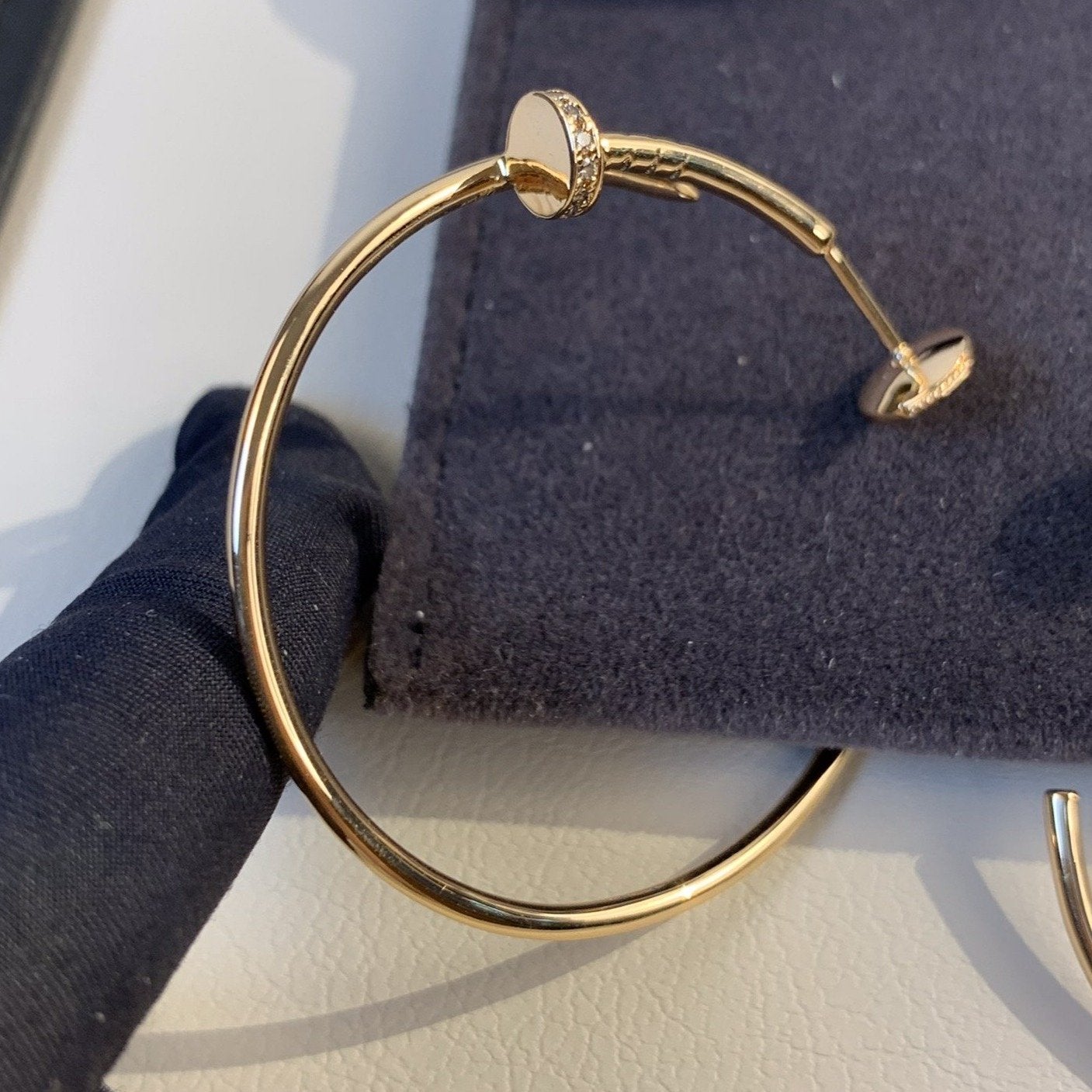 [moco jewelrys]JUSTE EARRINGS GOLD DIAMONDS 1.8MM
