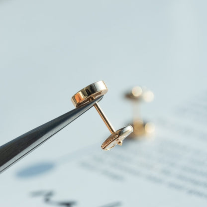 [moco jewelrys]LOVE EARRINGS PINK GOLD 10MM
