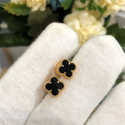[moco jewelrys]CLOVER MINI GOLD EARRINGS