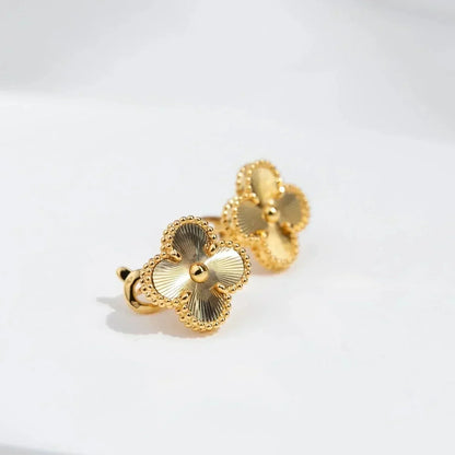 [moco jewelrys]CLOVER MEDIUM 1 MOTIFS LASER EARRINGS