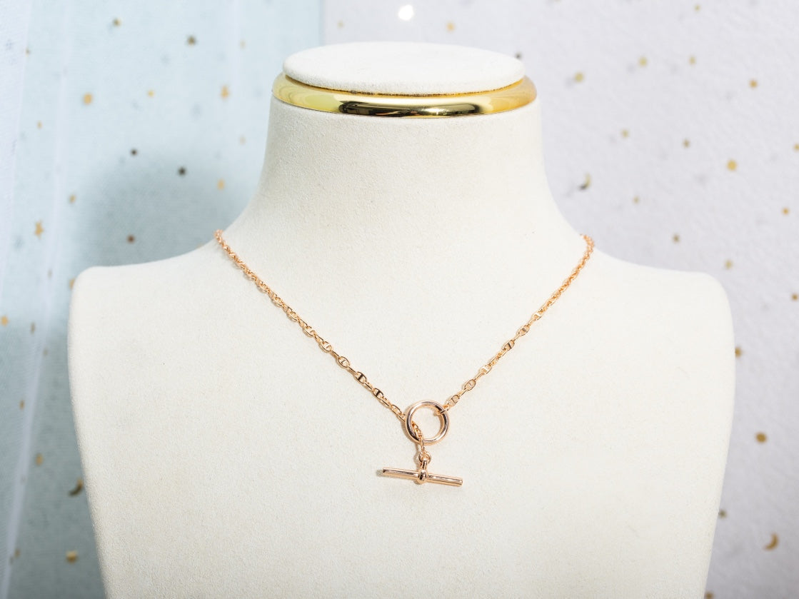 [moco jewelrys]ECHAPPEE NECKLACE PINK GOLD