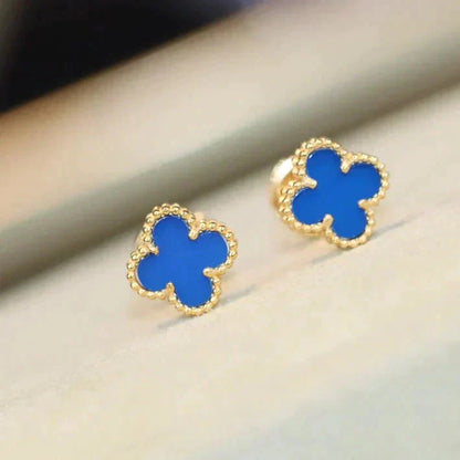 [moco jewelrys]CLOVER MINI 9.5MM TURQUOISE EARRINGS