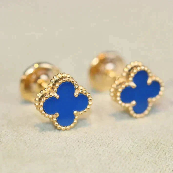 [moco jewelrys]CLOVER MINI 9.5MM TURQUOISE EARRINGS