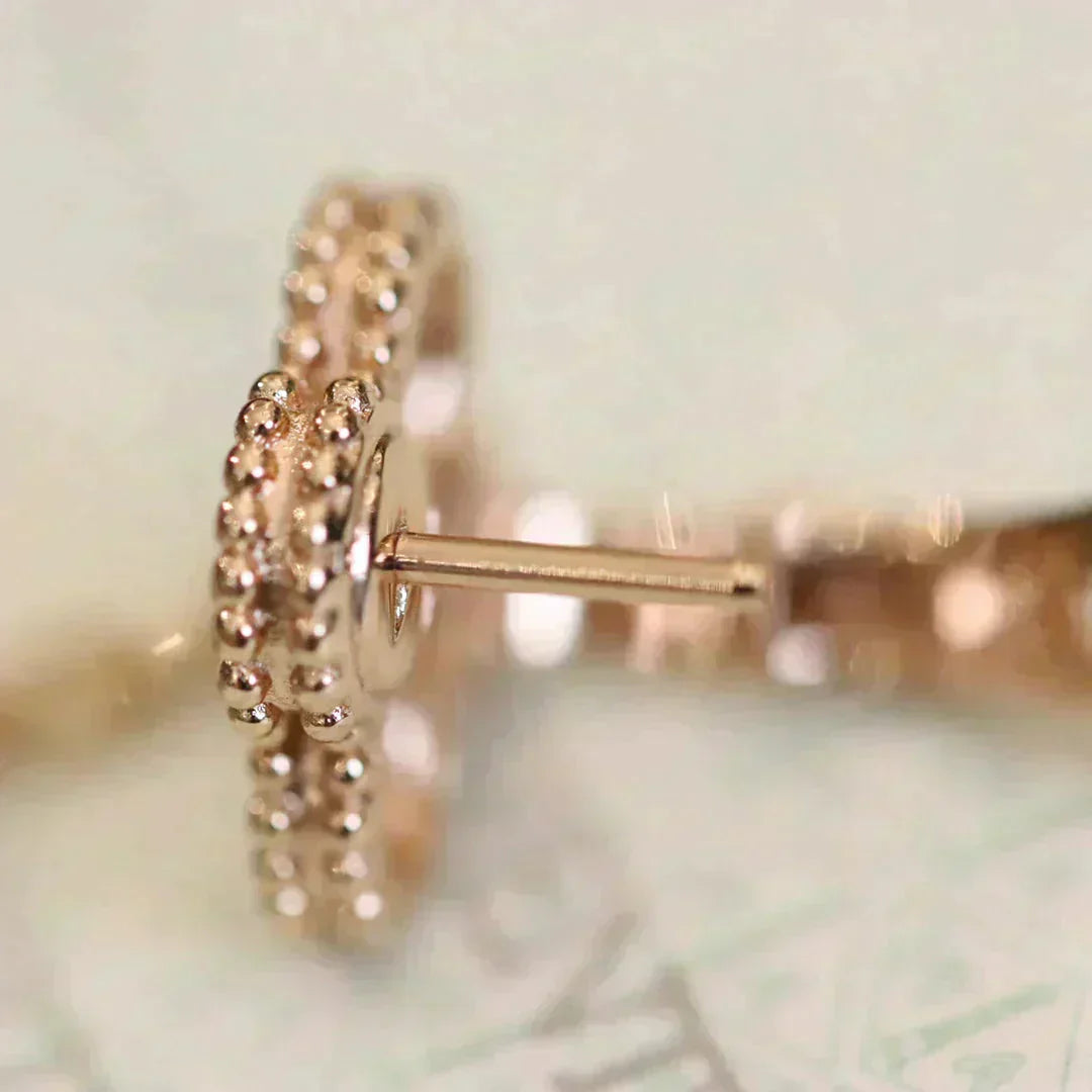 [moco jewelrys]CLOVER MEDIUM 1 MOTIFS FUll DIAMOND EARRINGS