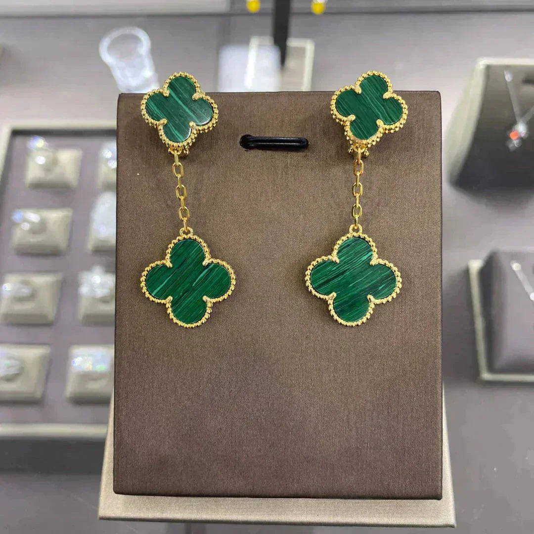 [moco jewelrys]CLOVER 2 MOTIFS  EARRINGS (MULTIPLE CHOICESC