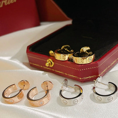 [moco jewelrys]LOVE EARRINGS 5.7MM 2 DIAMONDS