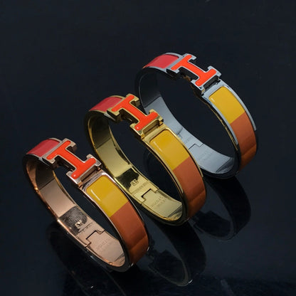 [moco jewelrys]H BRACELET ORANGE RAINBOW CERAMIC