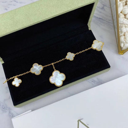 [moco jewelrys]MAGIC CLOVER MOP GOLD BRACELET 5 MOTIFS