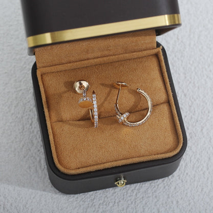 [moco jewelrys]JUSTE EARRINGS 12.75MM PINK GOLD DIAMOND