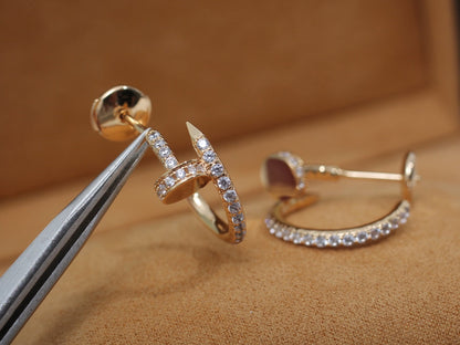 [moco jewelrys]JUSTE EARRINGS 12.75MM PINK GOLD DIAMOND