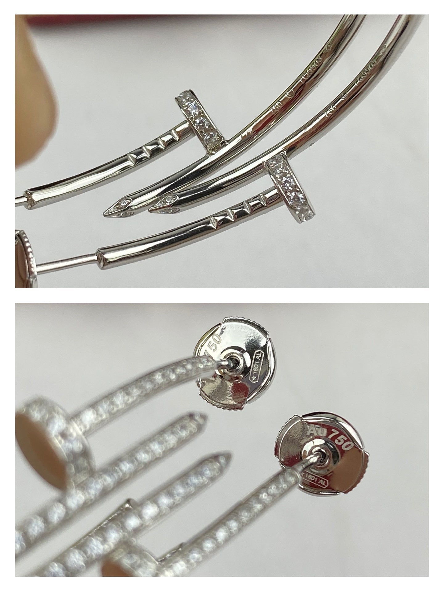 [moco jewelrys]JUSTE EARRINGS FULL DIAMONDS 1.8MM