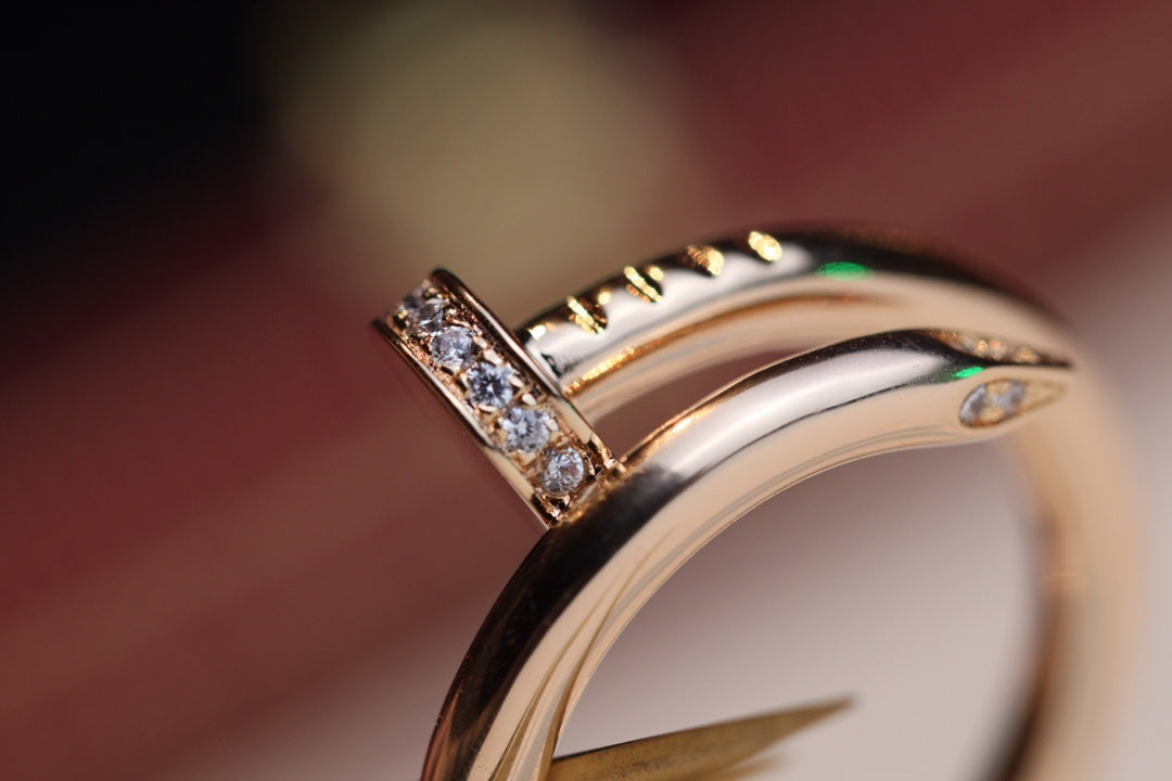 [moco jewelrys]JUSTE RING 2.65MM PINK GOLD DIAMOND