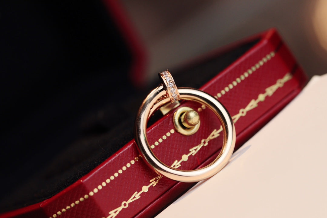 [moco jewelrys]JUSTE RING 2.65MM PINK GOLD DIAMOND