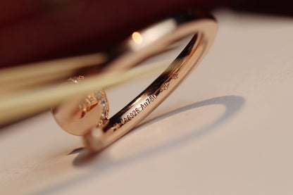 [moco jewelrys]JUSTE RING 2.65MM PINK GOLD DIAMOND
