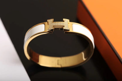 [moco jewelrys]H BRACELET GOLD DIAMOND