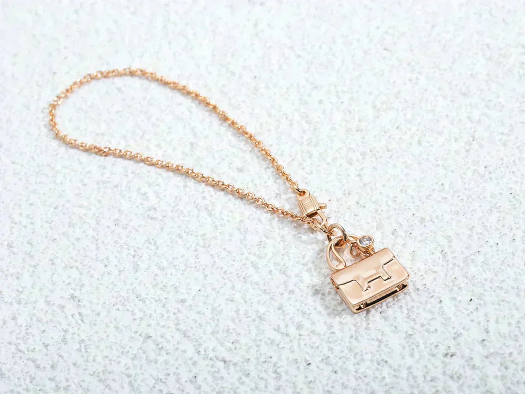 [moco jewelrys]AMULETTE PEDANT ROSE GOLD NECKLACE
