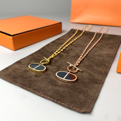 [moco jewelrys]CHAINE VERSO BLACK CERAMIC NECKLACE
