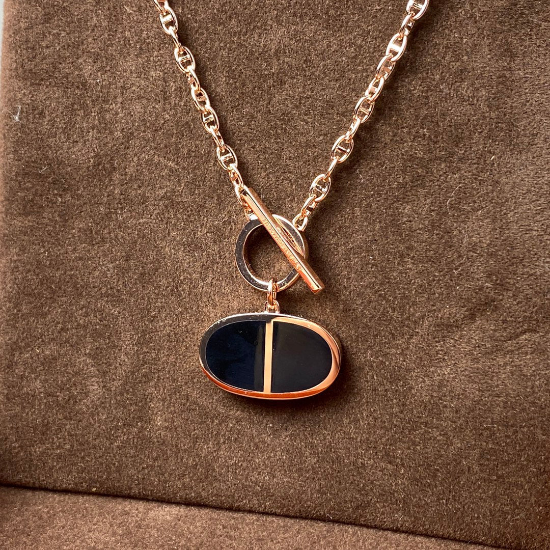 [moco jewelrys]CHAINE VERSO BLACK CERAMIC NECKLACE