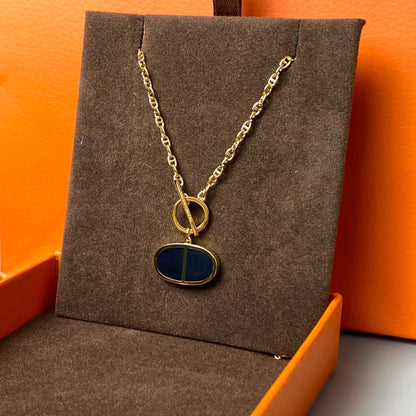 [moco jewelrys]CHAINE VERSO BLACK CERAMIC NECKLACE